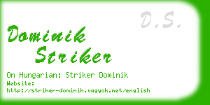 dominik striker business card